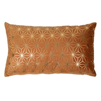 Linen & More Kussen velvet rust print ice crystal gold 30 x 50 cm