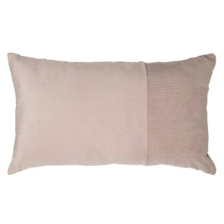 Linen & More Kussen velvet soft pink & corduroy 30 x 50 cm