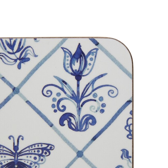 Mars & More Onderzetter Delfts blauw 10x10cm (set van 6)