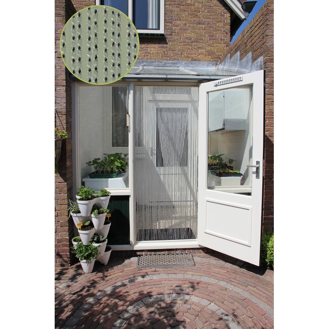 Sun Arts Vliegengordijn Roma Transparant - zwart 100x232 cm