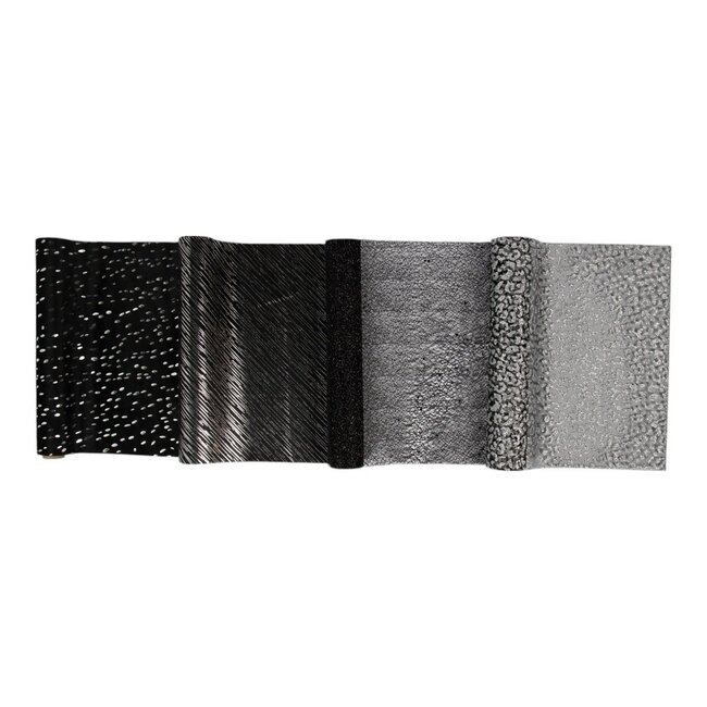 2Lif Decoratie tafelloper box zwart 28x150cm 21 rolls