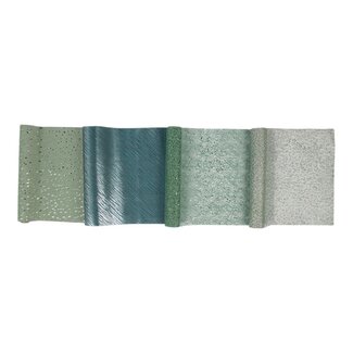 2Lif Decoratie tafelloper box zeegroen 28x150cm 21 rolls