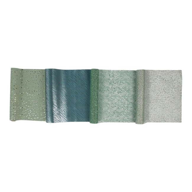 2Lif Decoratie tafelloper box zeegroen 28x150cm 21 rolls