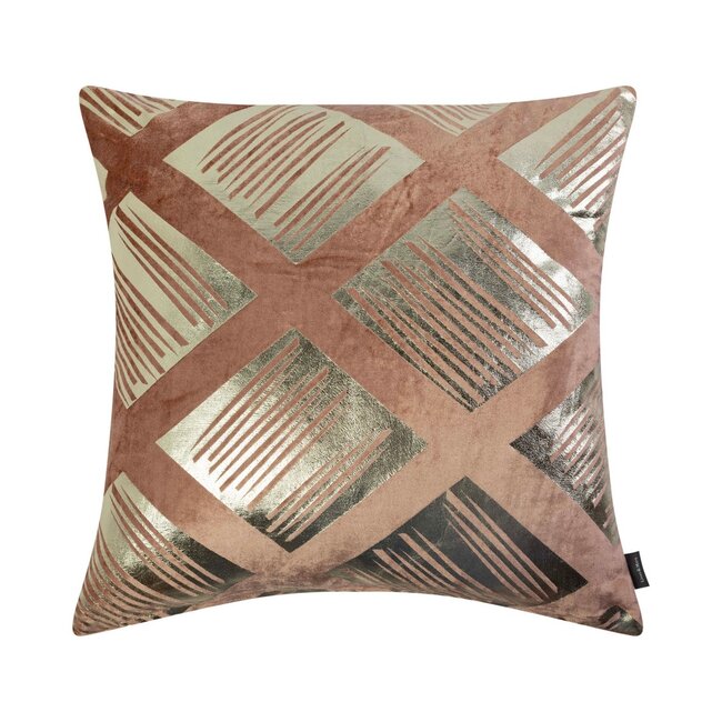 Linen & More Kira Kussen perzik roze 45x45cm