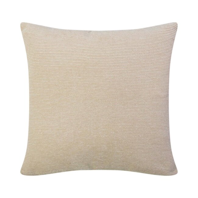 Linen & More Sierkussen rib beige 45x45 cm