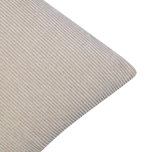 Linen & More Sierkussen rib beige 45x45 cm