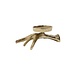 Mars & More Theelicht Standaard gewei 1 goud 7,5x20x15cm