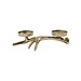 Mars & More Theelicht Standaard gewei 2 goud 7,5x28x17cm