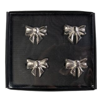 Mars & More Servet Ring strik zilver 5x4,5cm (set of 4)