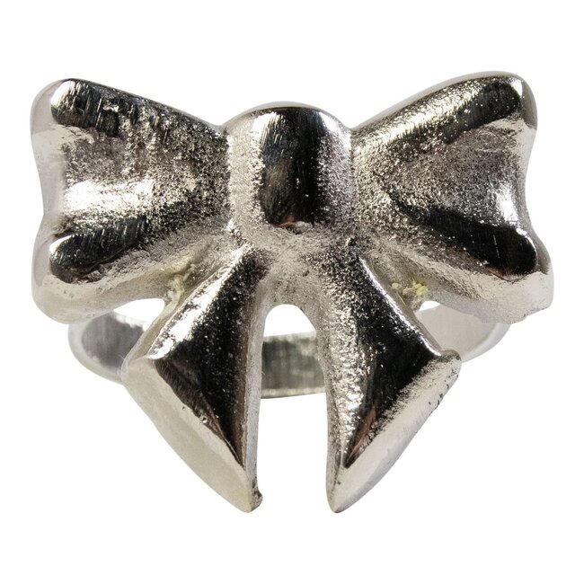 Mars & More Servet Ring strik zilver 5x4,5cm (set of 4)