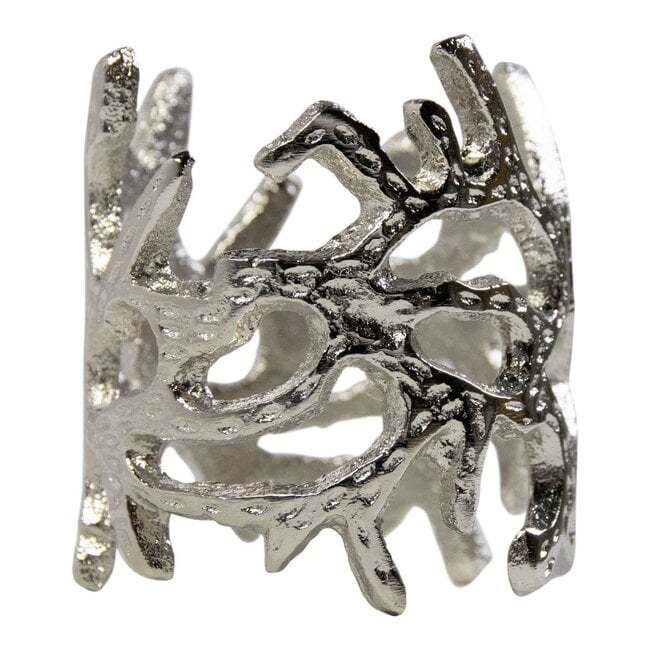 Mars & More Servet Ring gewei zilver 4x5cm (set of 4)