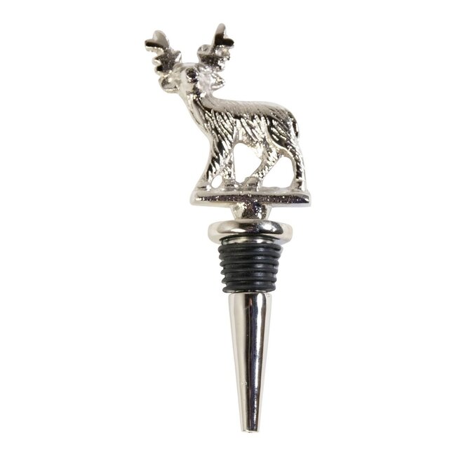 Mars & More Wijnstopper rendier zilver 15x8x2cm