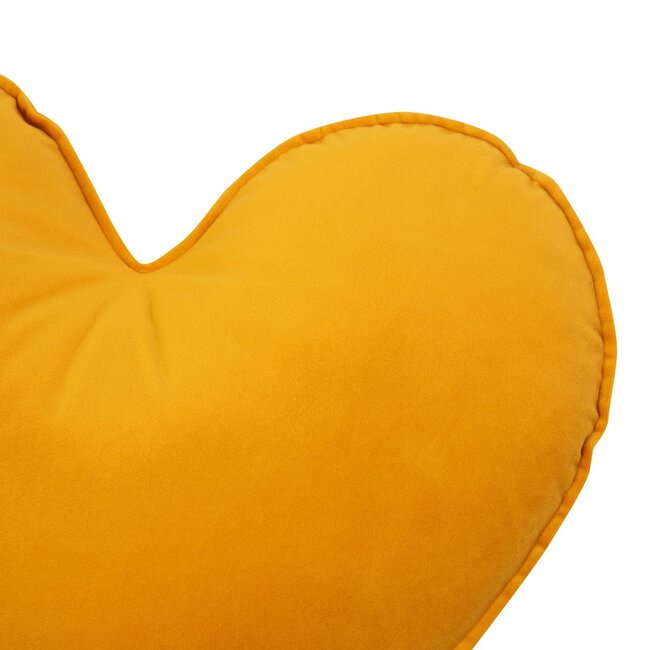 Mars & More Hart Kussen Fluweel honing geel 45cm