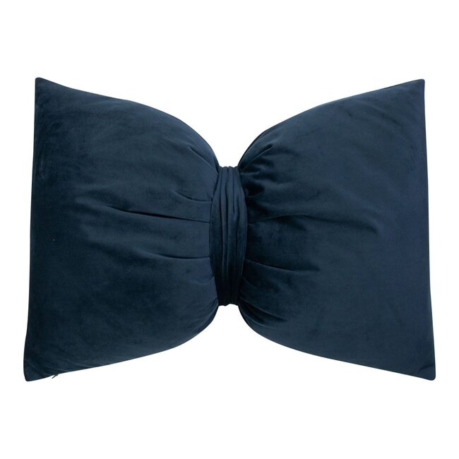 Mars & More Strik Kussen Fluweel navy 40x60cm