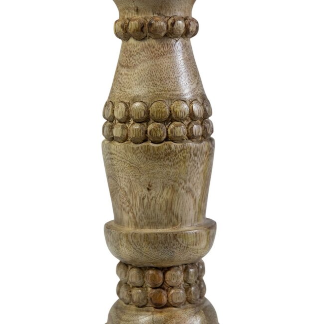 Mars & More Candle Holder mango hout bubbel 25cm