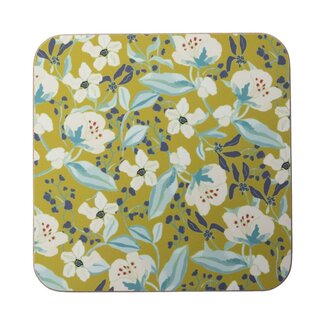 Mars & More Onderzetter Marie bloemen 10x10cm (set van 6)