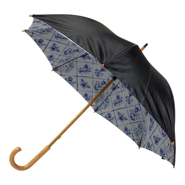 Mars & More Paraplu Delfts blauw binnenprint 105cm