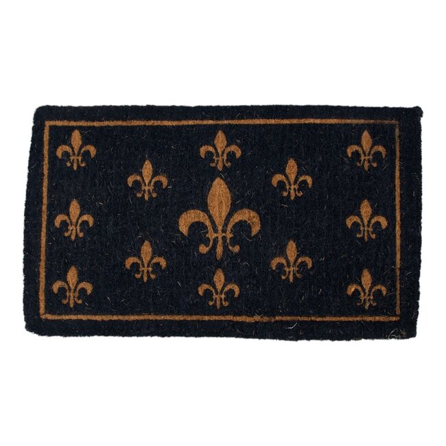 Mars & More kokosmat handgeweven franse lelie donkerblauw 75cm