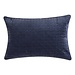 Linen & More Fluwelen kussen driehoek indigo 40x60cm
