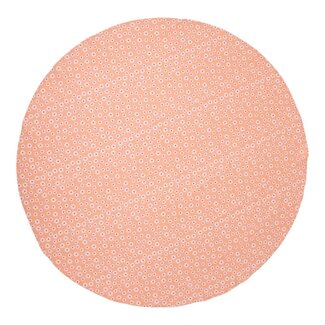 Linen & More Daisy Bloemen Tafelkleed Textiel oranje rond 160cm