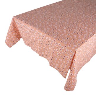 Linen & More Daisy Bloemen Tafelkleed Textiel oranje 140x250cm