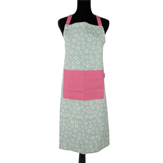 Linen & More Daisy Bloemen Schort groen 75x90cm