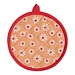 Linen & More Daisy Bloemen Pannenlap Onderzetter rond oranje 20cm