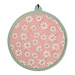 Linen & More Daisy Bloemen Pannenlap Onderzetter rond roze 20cm