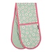 Linen & More Daisy Bloemen dubbel Ovenwant groen 18x85cm
