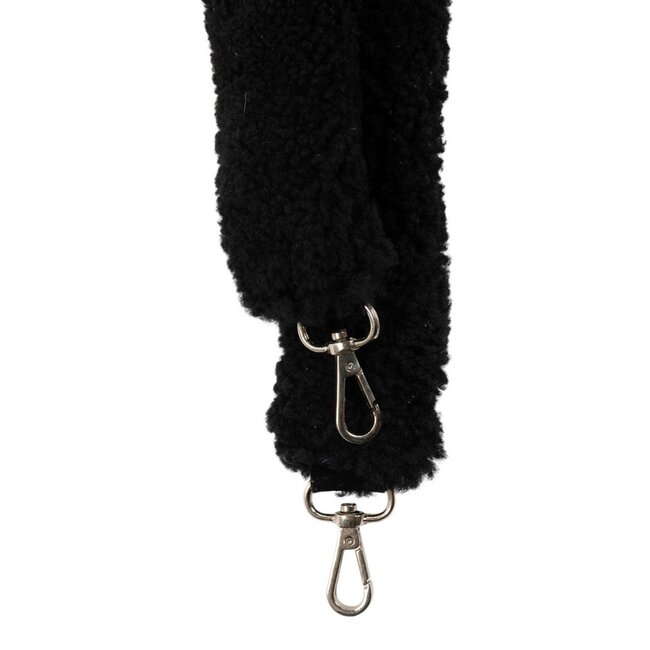 Mars & More Telefoonkoord schapenvacht zwart (ovies aries) 120cm