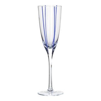 Mars & More Champagneglass Blauw Streep h25 d7,5