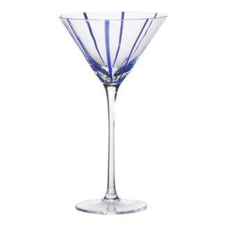 Mars & More Martiniglass Blauw Streep h21 d12