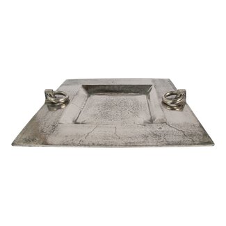 Mars & More Dienblad met handgrepen ijzer zilver h7 44x44