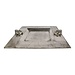 Mars & More Dienblad met handgrepen ijzer zilver h7 44x44