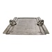 Mars & More Dienblad met handgrepen ijzer zilver h9 50x50