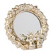 Mars & More Spiegel Rond konijn hars zilver 21x6,3x20,6cm
