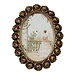 Mars & More Fotolijst ovaal rozen hars goud 15x2,3x20cm