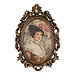 Mars & More Fotolijst ovaal schelp hars goud 15x2,4x22,7cm