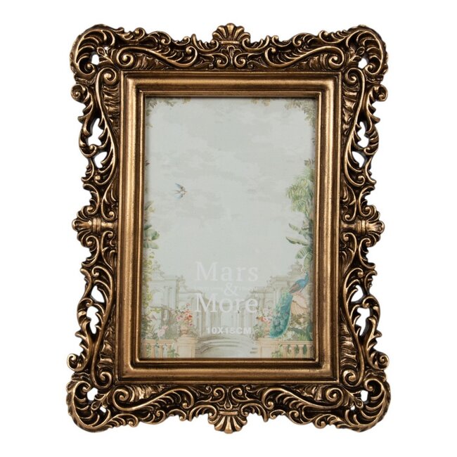 Mars & More Fotolijst rechthoek elegant hars goud 17,5x1,6x22,2cm