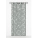Linen & More Palma gordijn print Monstera grijs 8 rings 135 x 260 cm
