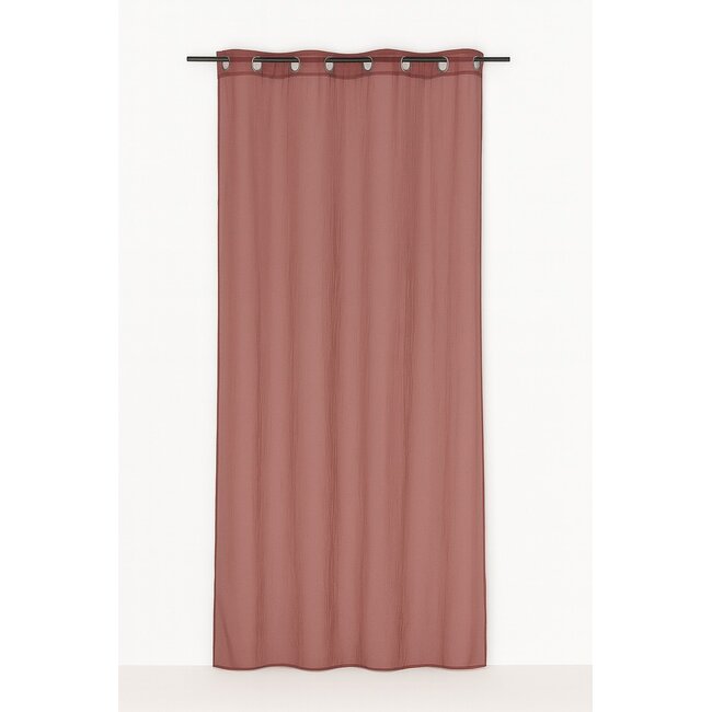 Linen & More Monna gordijn terracotta 8 rings 135 x 260 cm