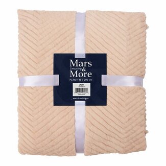 Mars & More Plaid Visgraat Beige 140x200cm Mars & More Plaid Visgraat Beige 140x200cm