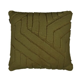 Linen & More Kussen Abstracte Lijnen Groen 45x45cm