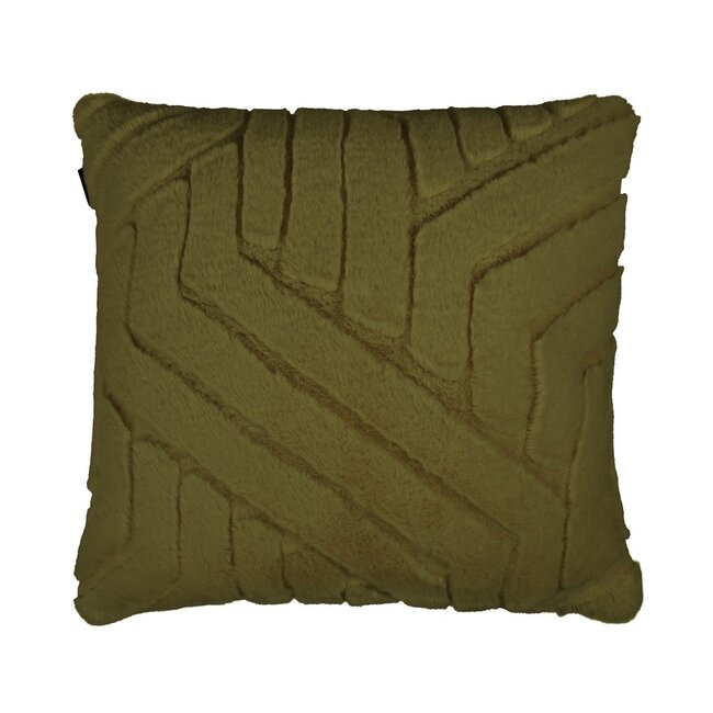 Linen & More Kussen Abstracte Lijnen Groen 45x45cm
