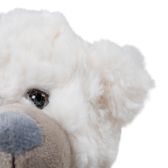 Mars & More Cuddly Toy bear check bow beige white brown assorted packing