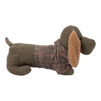 Mars & More Deurstopper dachshund trui groen 35x15x17cm