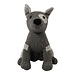 Mars & More Deurstopper hond grijze ruit Door Stopper dog grey check 18x20x28cm