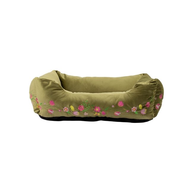 Mars & More Dierenmand M borduurwerk olijf groen 65x50x20cm