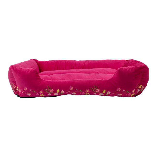Mars & More Dierenmand XL borduurwerk fuchsia roze 100x70x22cm