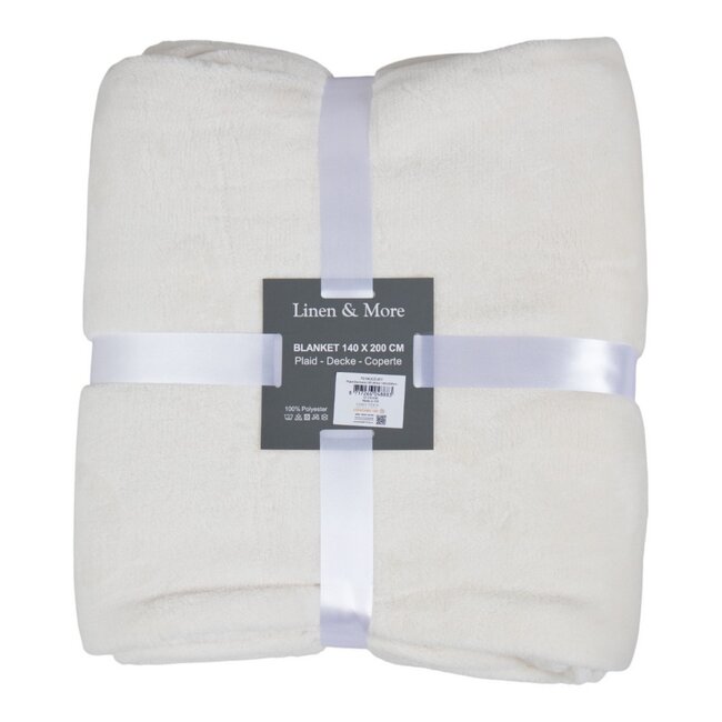 Linen & More Plaid Marmaris Off White 140x200cm